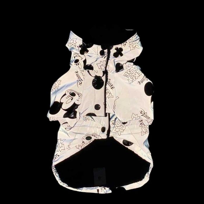 Дісней світловідбиваюча куртка для собак Dog Love сіра підклад фіолетовий L