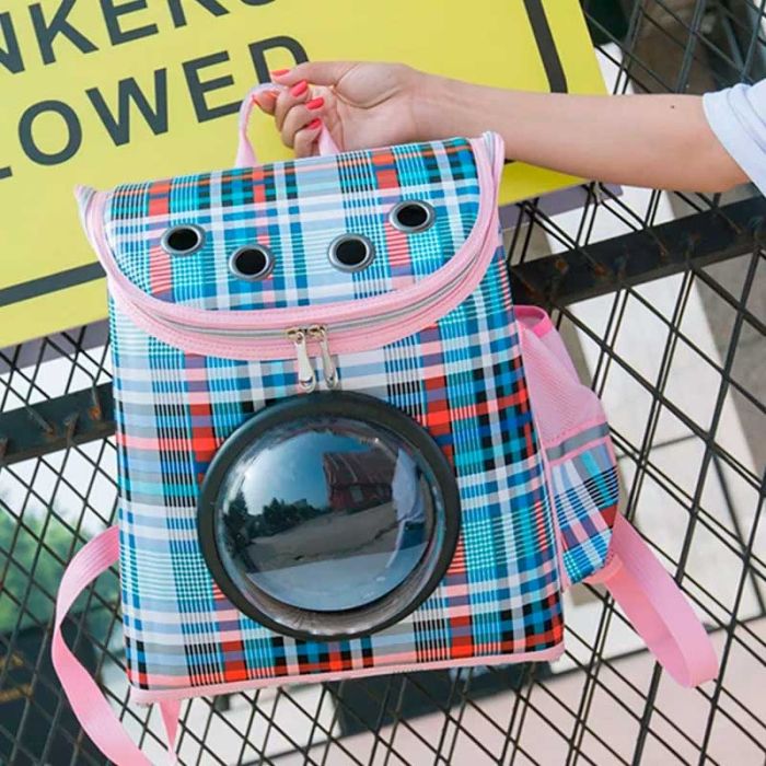 Рюкзак Квадрат з ілюмінатором тканина клітка 303720 см 