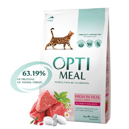 Optimeal з Телятиною для котів 4,3 кг