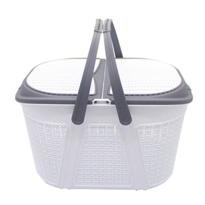 Кошик-переноска пластик велика 443227 см Білий