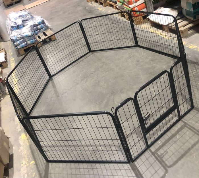 Манеж для собак з плоским покриттям 80х60 см, 6 секцій 