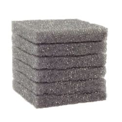 Мочалка квадрат малий 101010 см среднезернистая с прорезями 