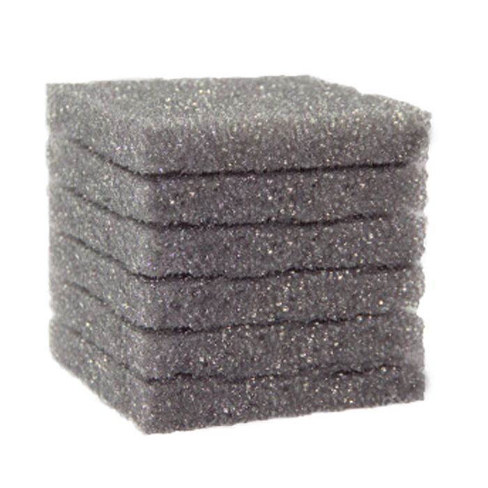 Мочалка квадрат малий 101010 см среднезернистая с прорезями 