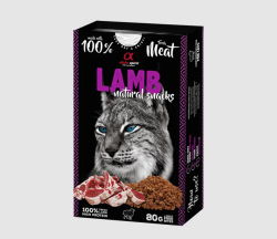 Ласощі Alpha Spirit Natural Snack Lamb для котів, з ягням, 80 г AS NATURAL SNACK FOR CAT LAMBНв ласощі дкотів Натурал Снек виз Ламб 80г 1780