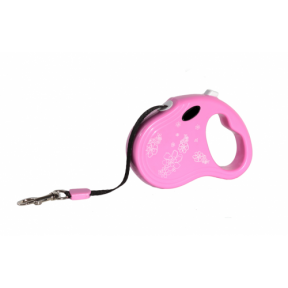 Рулетка для собак з пластиковою ручкою, стрічка  кнопка, Механічна