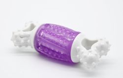 Гантель пластикова з оригінальним звуком Фіолетова 14 см 