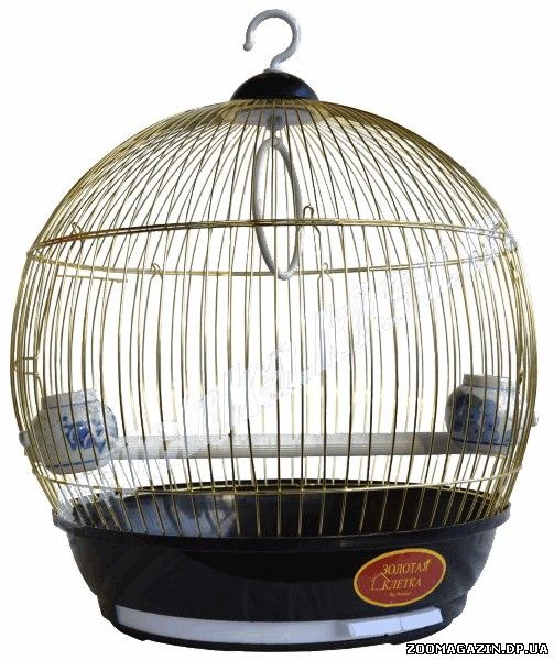 Клітка для птахів 308 бочонок золото Золота клітка