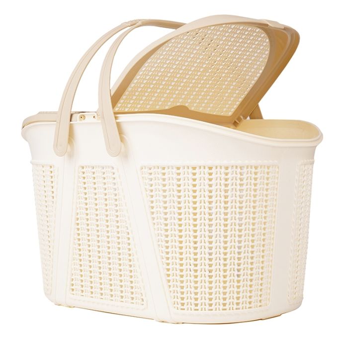 Кошик-переноска пластик велика 443227 см Бежевий