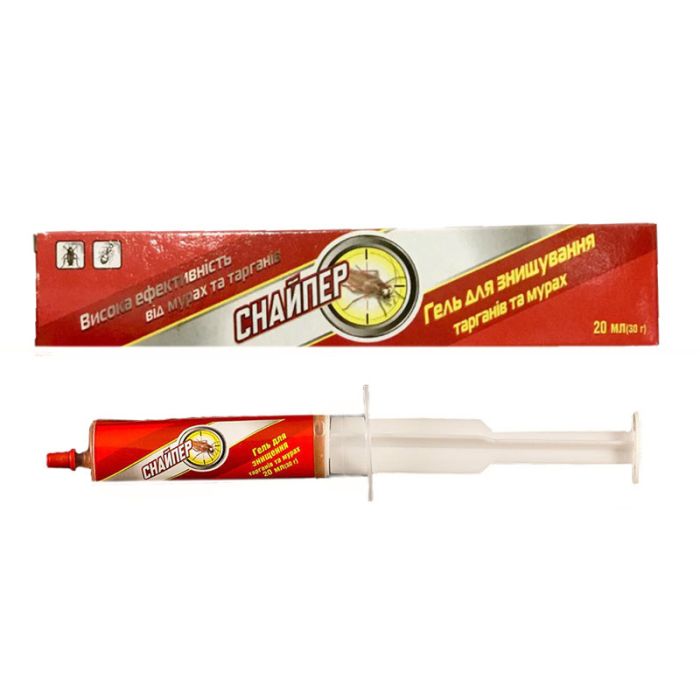 Гель-шприц від мурах і тарганів Снайпер, 20 мл 