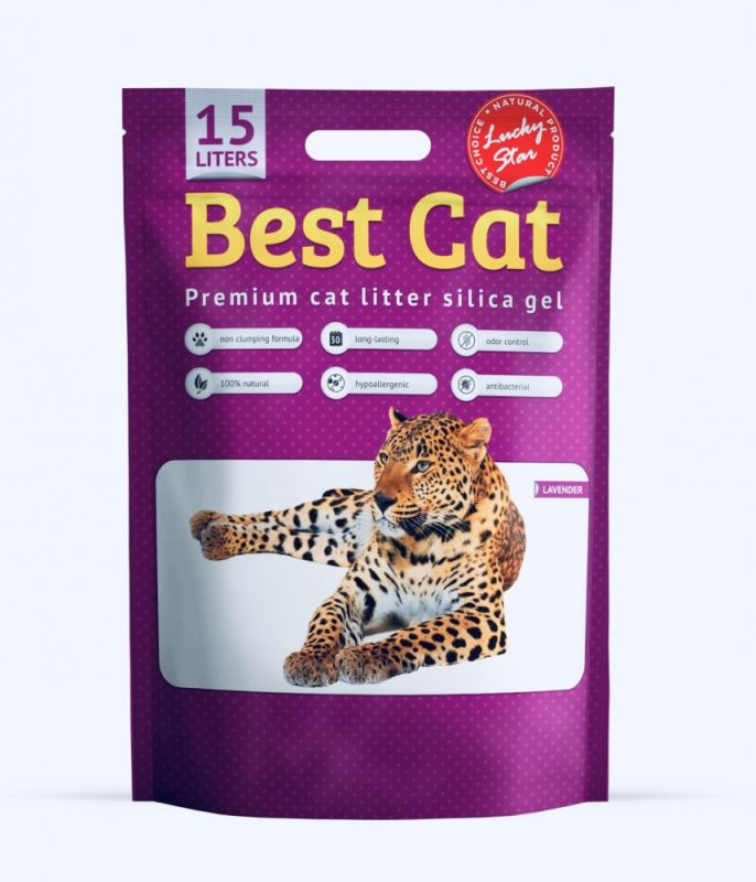 Наповнювач силікагелевий  Best Cat, 15 л (5,850 кг)  лаванда