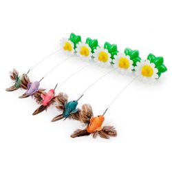 Інтерактивна іграшка для котів Пташка на батарейках Фіолетова