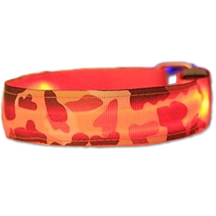 Нашийник LED Камуфляж тканинний M (2,5 см  40-48см)