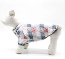 Кофта Клітинка рожева овчина М