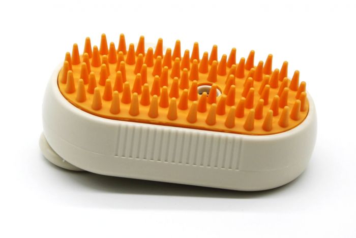 Парова щітка з ручкою Кремово-Помаранчева 