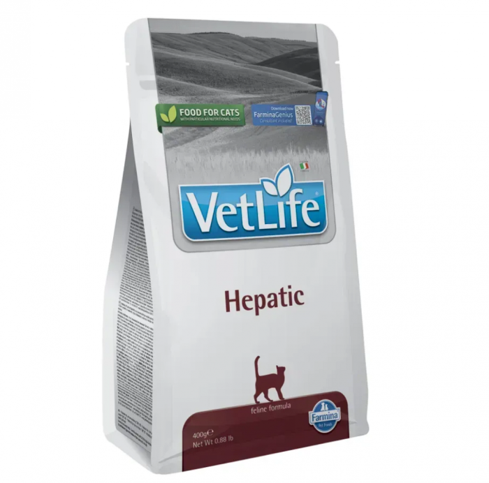 Сухий корм Farmina Vet Life Hepatic для котів при хронічній печінковій недостатності, 400 г   Фарміна кет сух Vet Life Hepatic дієт. харч, при хронічній печінк недостатності, 400 г 30405