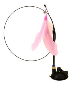 Вудка посилена з рожевим пірям 80 см. 