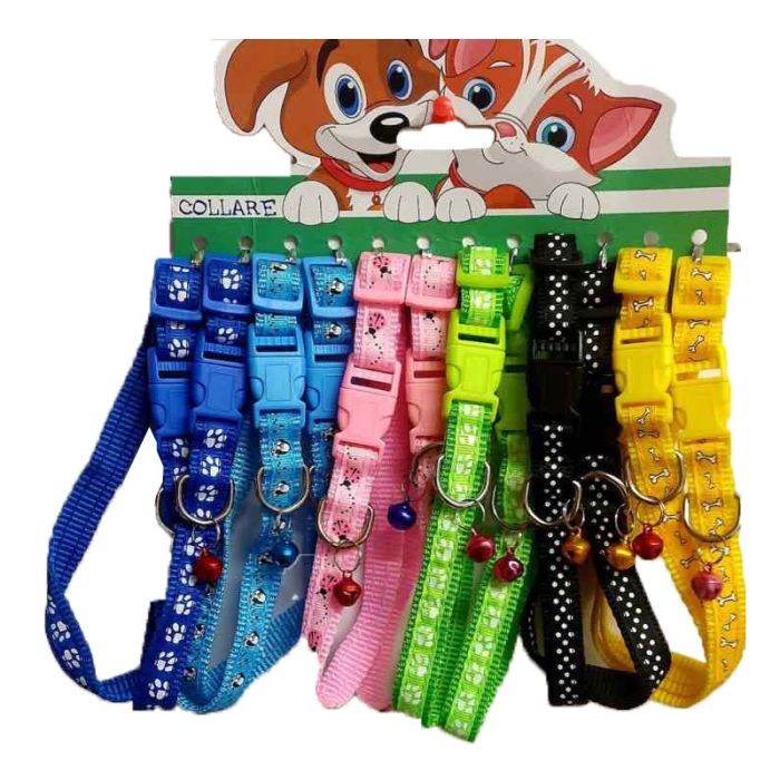Нашийник з малюнком і дзвіночком набір 1х25 см 12 шт з-005-10 
