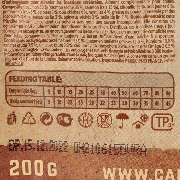 Ласощі Carnilove Crunchy with Salmon Blueberries - беззерновое для собак усіх порід Снек з лососем та чорницею 200 г 