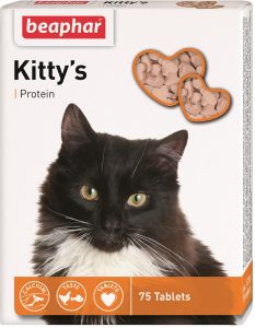 Kittys + Protein-ласощі для кішок, з протеїном 75 таблеток
