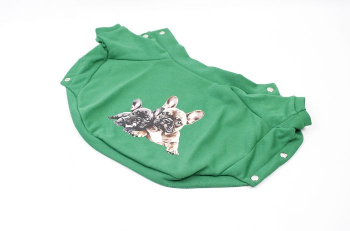 Толстовка Юнік трикотаж на флісі унісекс Зелена. S2 (А 29В 46-57 см.)