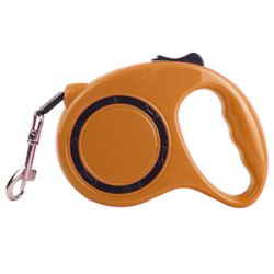 Рулетка для собак DIIL 5м  30 кг пластикова ручка стрічка з кнопкою LS132 Оранжевий