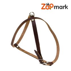 Шлея вісімка для собак шкіра не строчена Коричневий