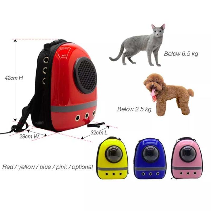 Рюкзак пластик ілюмінатор зі смугою 32х42х29 см блакитний