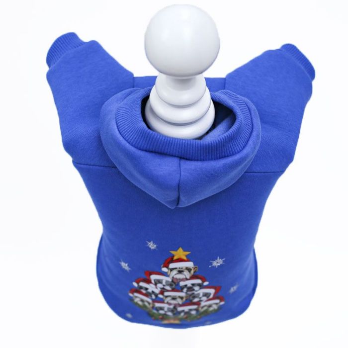 Ялинка світшот для собак хлопчиків трикотаж на флісі Синій М1