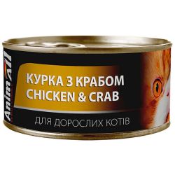 AnimAll з куркою та крабом вологий корм для дорослих кішок 85 г 