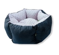 Лежак для тварин Шайба велюр і замша 5 1009026 см Синій
