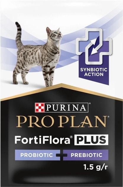 Purina Pro Plan FortiFlora Plus Пробіотик з пребіотиком для дорослих котів та кошенят для підтримки нормальної міклофлори кишечника 30 x 1.5 г 
