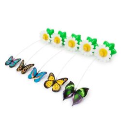 Інтерактивна іграшка для котів Метелик на батарейках Червона