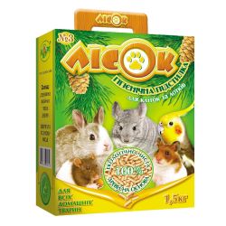 Наповнювач для гризунів деревний Лісок-3 1,5 кг Пісок Лісок-3 1,5 кгд гризунів Лорі древо