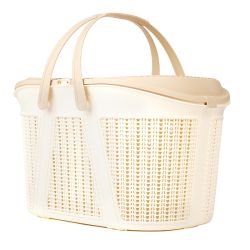 Кошик-переноска пластик велика 443227 см Ванільний