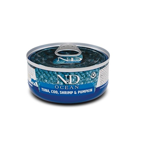 Farmina ND Grain Free Ocean Tuna, Sardine  Shrimp Фарміна вологий беззерновий корм для кішок Тунець, Сардіна та Креветки 70 гр 