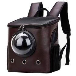 Рюкзак Квадрат ілюмінатор шкіра шоколад 45х40х25 см