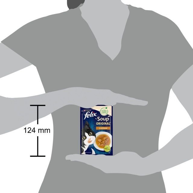 Purina Felix Вологий корм для котів суп із куркою 48г  