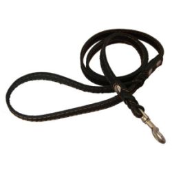 Повідець з ремінною шкіри з запльотом прострочений 8 мм