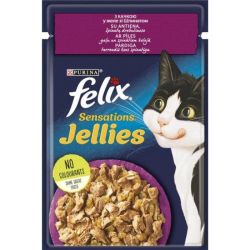 Purina Felix Вологий корм для котів з качкою та шпинатом в желе 85г  