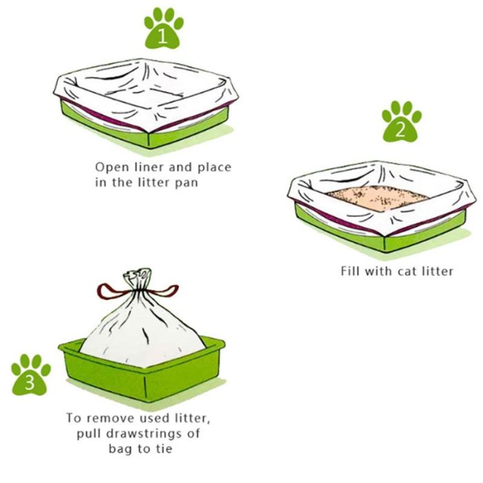 Пакети для котячих туалетів 7шт S 790  457 мм