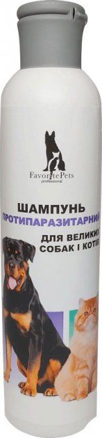 Шампунь для великих котів і собак протипаразитний 250 мл 