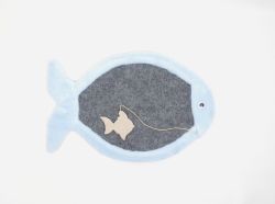 Килимок-кігтеточка Рибка блакитно-сіра 4430 см. 