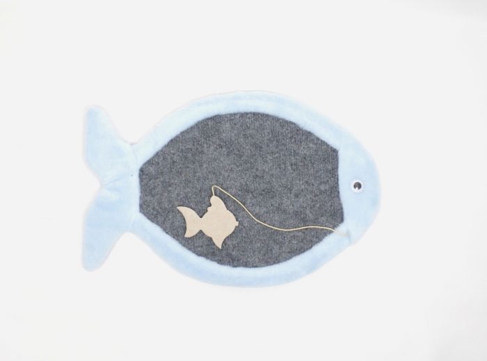 Килимок-кігтеточка Рибка блакитно-сіра 4430 см. 