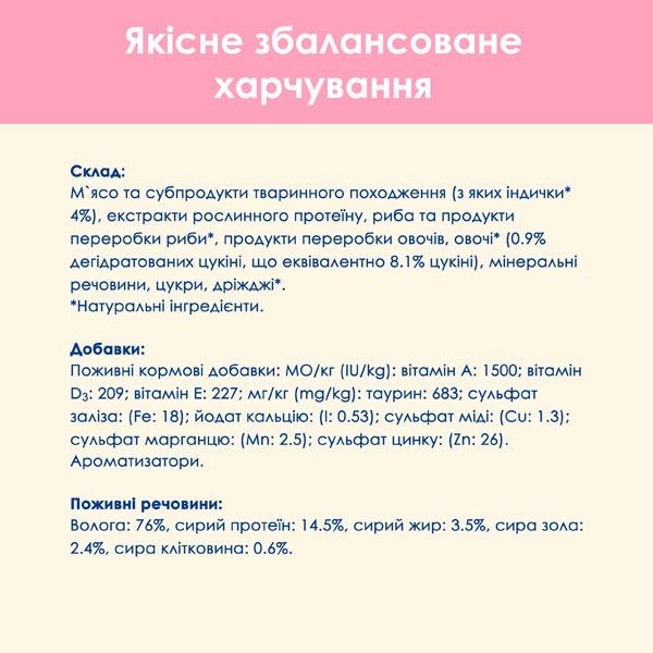 Cat Chow Kitten консерва для кошенят з індичкою та цукіні, 85 г Акція