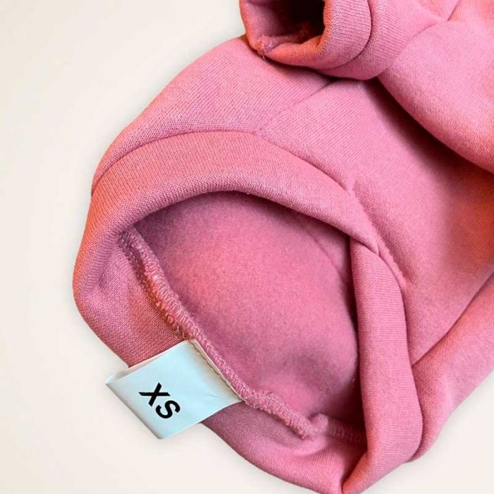 Пудра толстовка для собак Dog Love рожева з кишенею XS