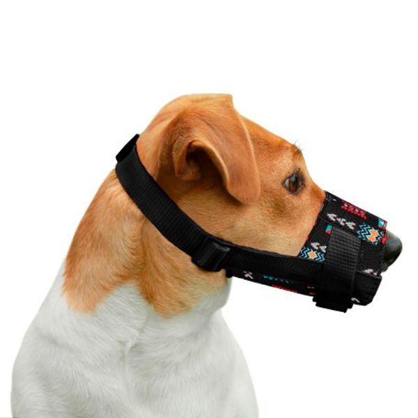 Намордник нейлоновий з регулюванням для ротвейлерів, сенбернарів, Кане-корсо 3 (а:25-34см) орнамент ацтеки 