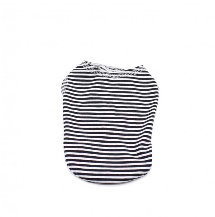 Майка смужка чорна віскоза А29 В46 см