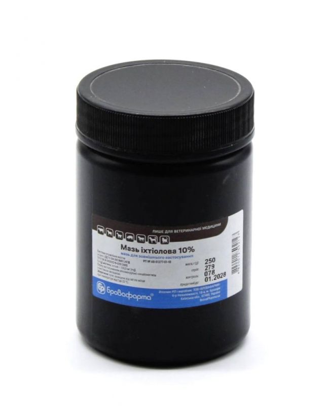 Іхтіолова 10 Мазь для інфікованих ран, Бровафарма 250 г