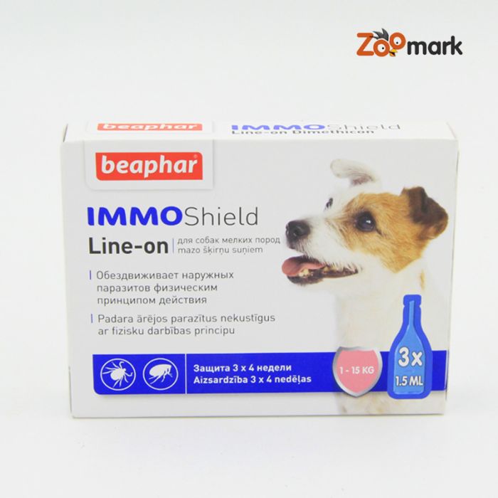 IMMO SHIELD краплі від бліх і кліщів для собак для собак 1-15 кг