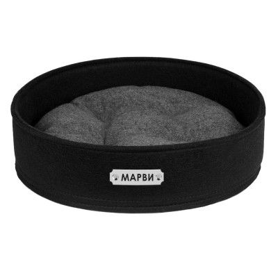 Лежак для кішок Бортик круглий чорний 1 35 x 9 см